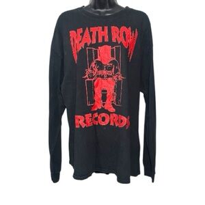 Death Row Records Black & Red Logo Long Sleeve Shirt